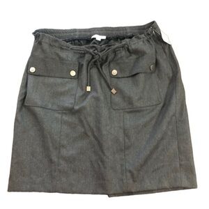 NWT⭐️ A PEA IN‎ THE POD maternity GRAY WOOL blend SKIRT M business work casual
